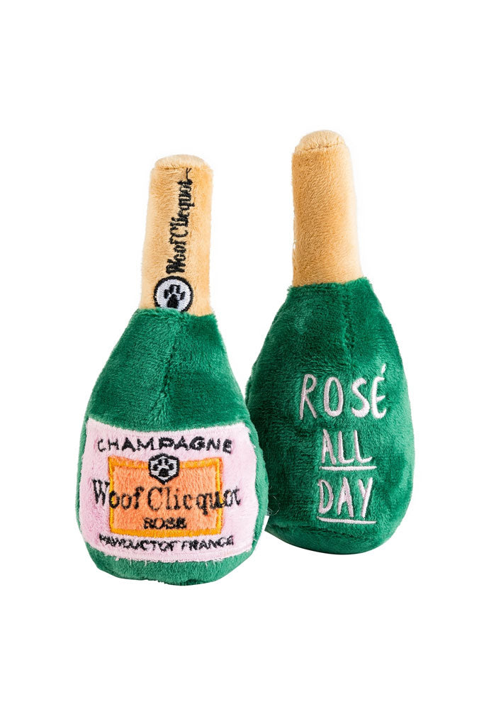 Haute Diggity Dog Woof Clicquot Rose Champagne Bottle-Large