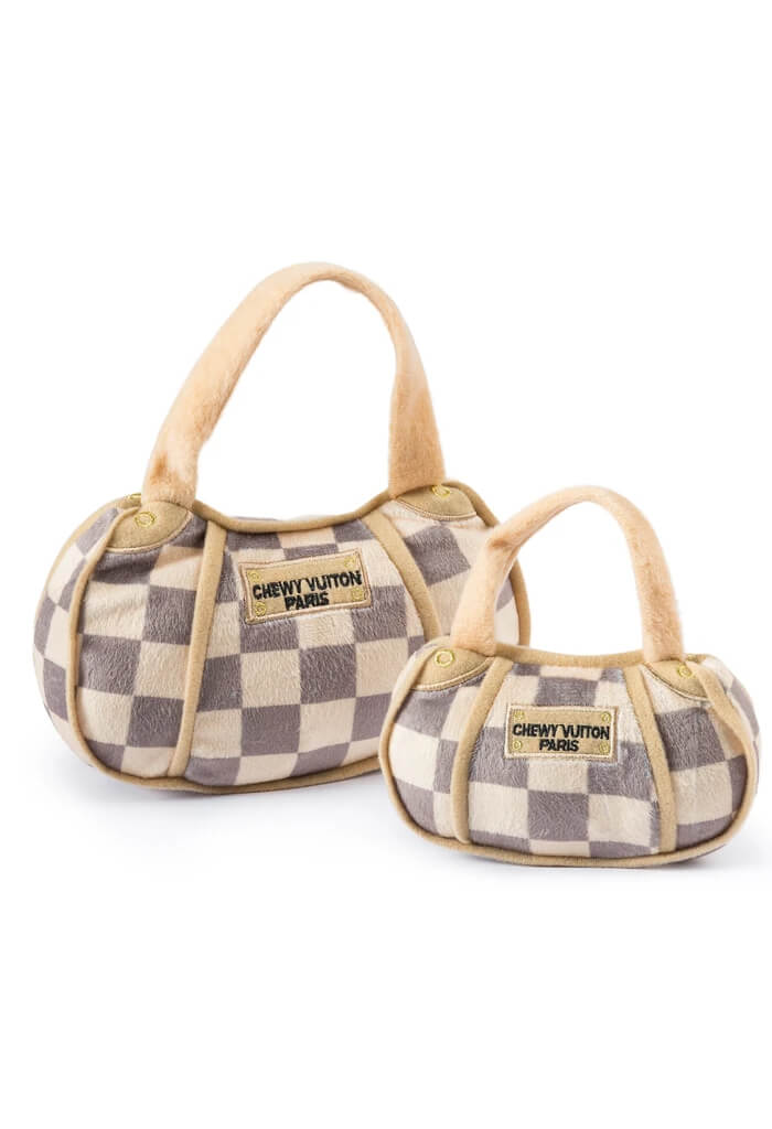 Haute Diggity Dog Chewy Vuiton Checker Handbag-Large