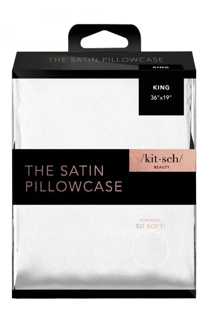 Kitsch Satin King Pillowcase-Ivory