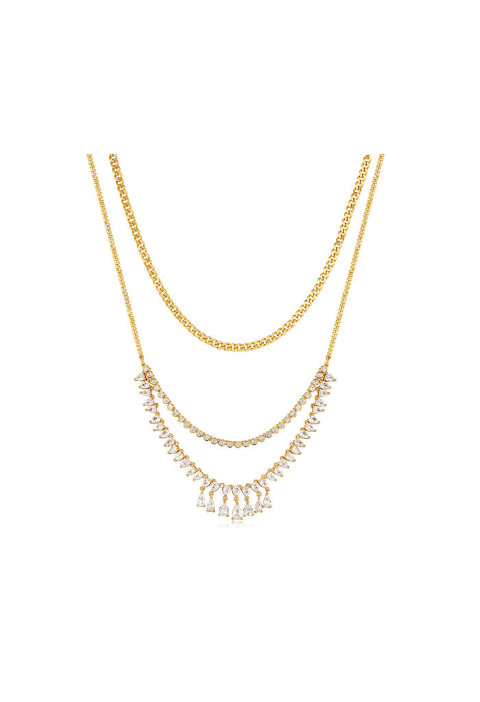 Luv AJ Colette Shaker Statement Necklace-Gold