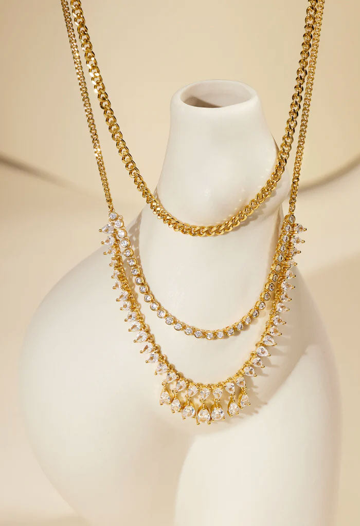 Luv AJ Colette Shaker Statement Necklace-Gold