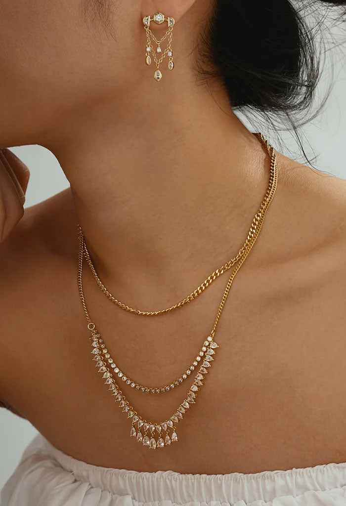 Luv AJ Colette Shaker Statement Necklace-Gold