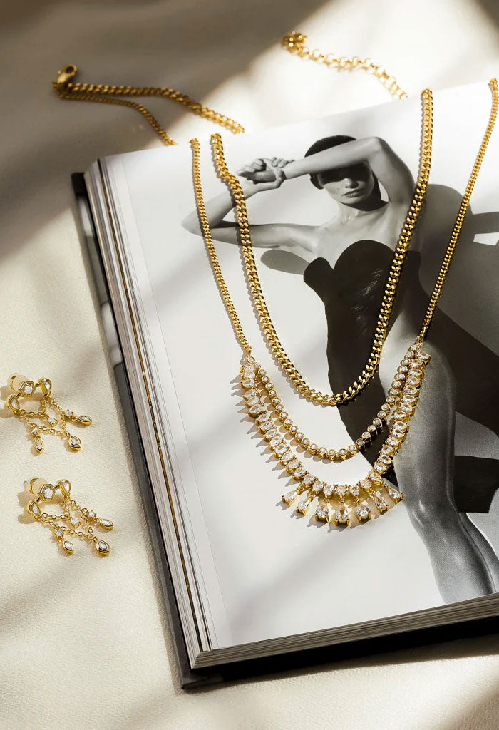 Luv AJ Colette Shaker Statement Necklace-Gold