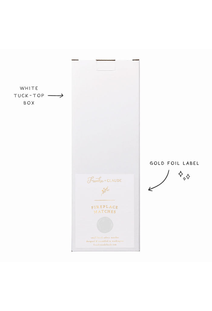 Frankie & Claude Fireplace Match Jar-White