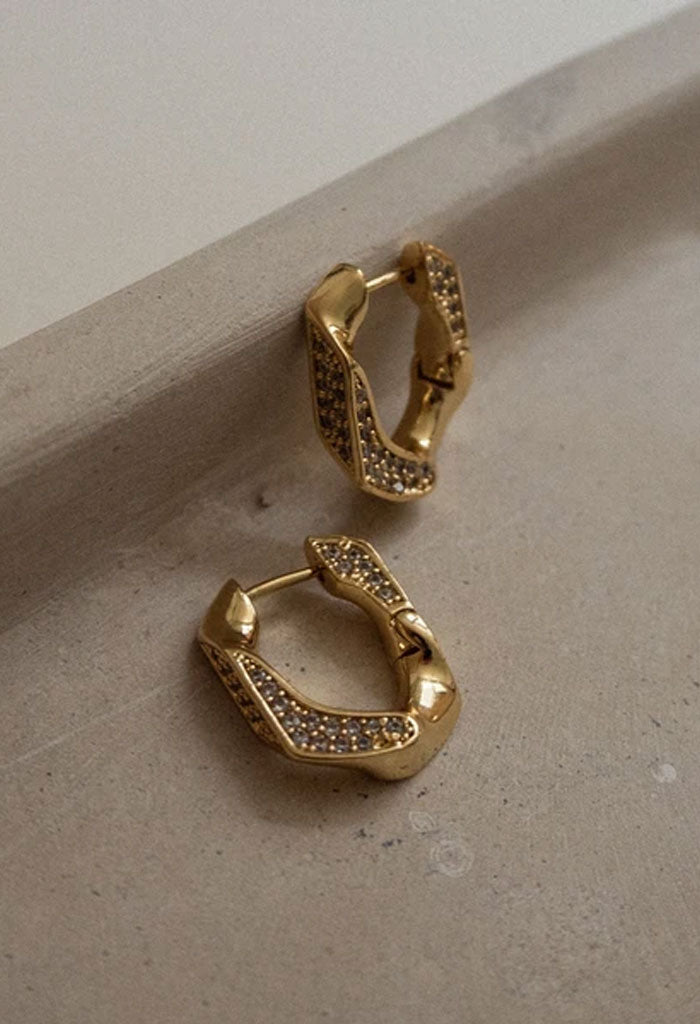 Luv AJ Pave Cuban Link Hoops