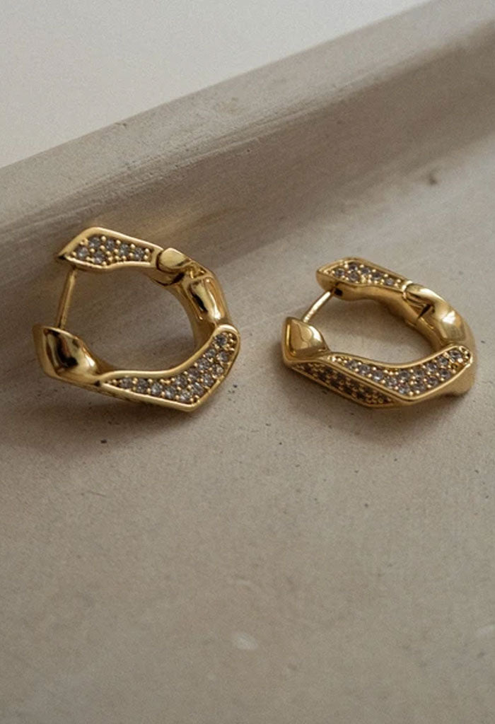 Luv AJ Pave Cuban Link Hoops