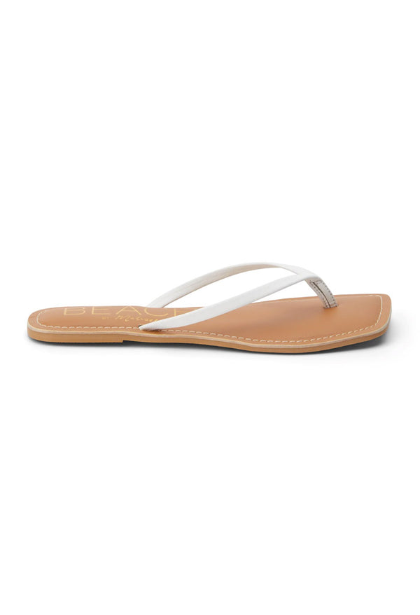 Bungalow Thong Sandal-White - KK Bloom Boutique